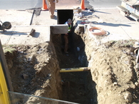 Sewer & Water Tie In, North Street